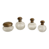 Set / Toiletries / Chiseled crystal bottles, 1920s