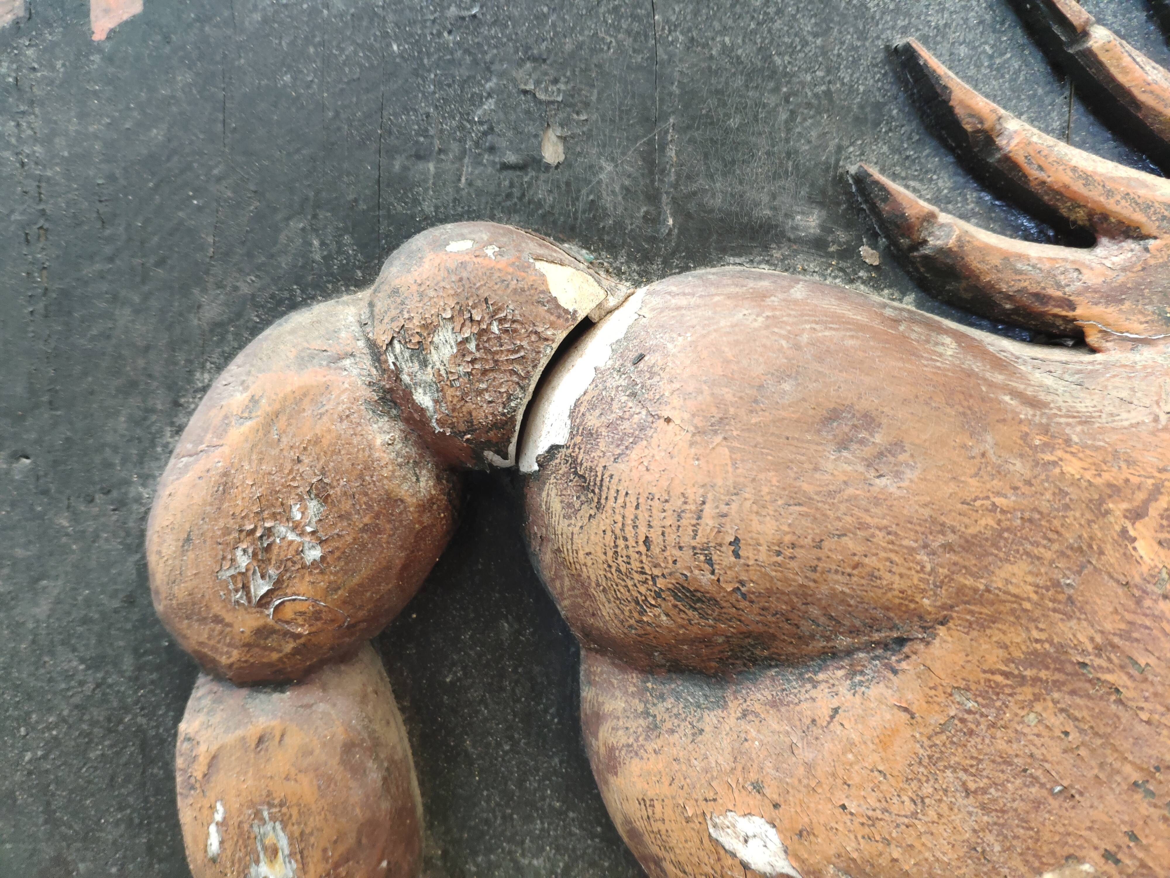 Former Seafood restaurant sign in rare relief
