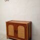 Sideboard wood, bamboo and rattan