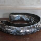 Ceramic jardinière signed Blain Francoise, pottery La Borne, centre of your