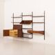 Hansen and Guldborg rosewood wall unit with a desk, Denmark 1960s