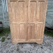 Parisian wardrobe / vintage wardrobe in raw wood