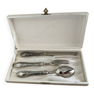 Box set for 3 silver-plated cutlery 800 old Solingen hallmark