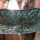 Old small empty dish enamelled copper pocket