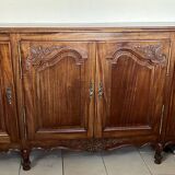 Louis XV Style Sideboard in Mahogany with Four Doors
