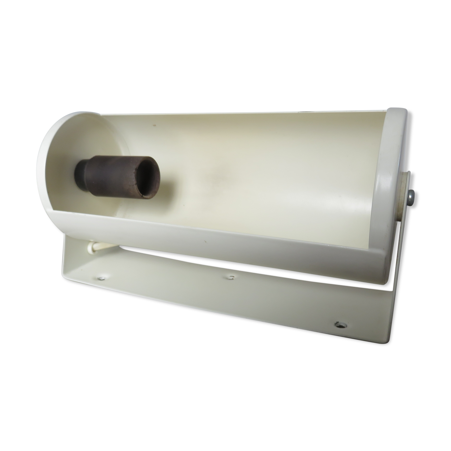 Wall lamp roll Ikea model V413 in white lacquered metal 1980