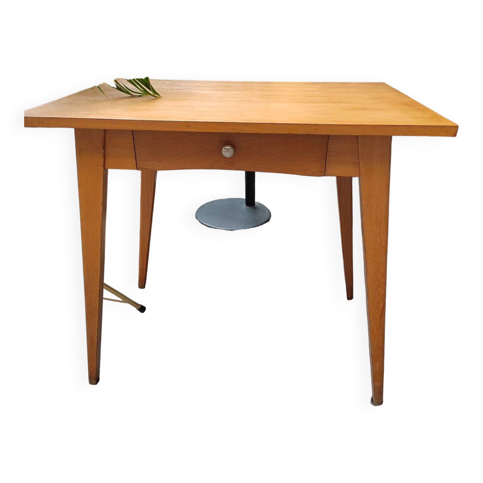 Wooden desk or table with compass legs