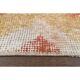 Vintage Chevron Yellow Turkish Hand-Knotted Tribal Runner 111x281