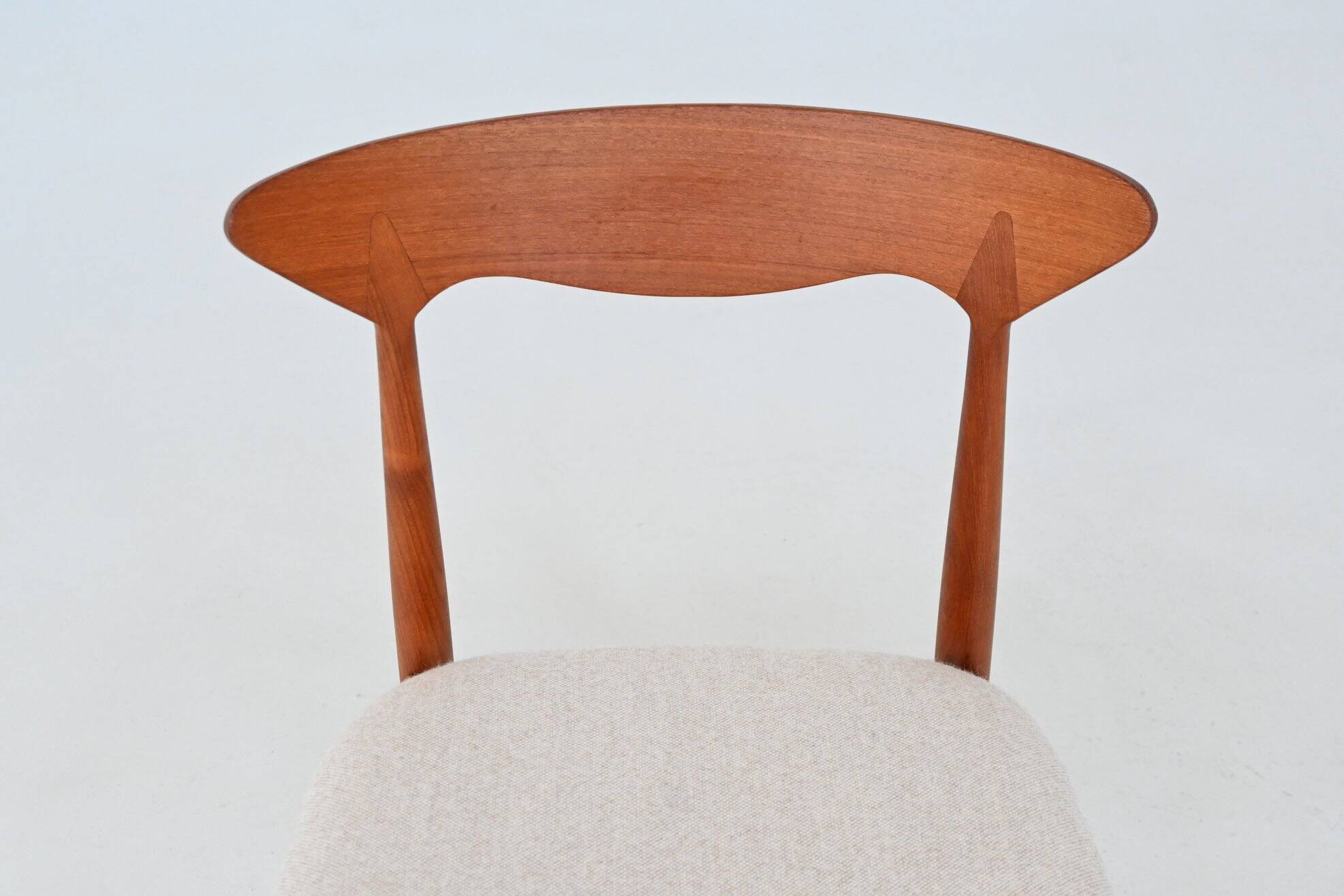 Ensemble de six chaises de salle à manger en teck de Christian Linneberg, Danemark, 1960