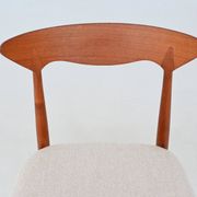 Christian Linneberg set of six dining chairs in teak Denmark 1960