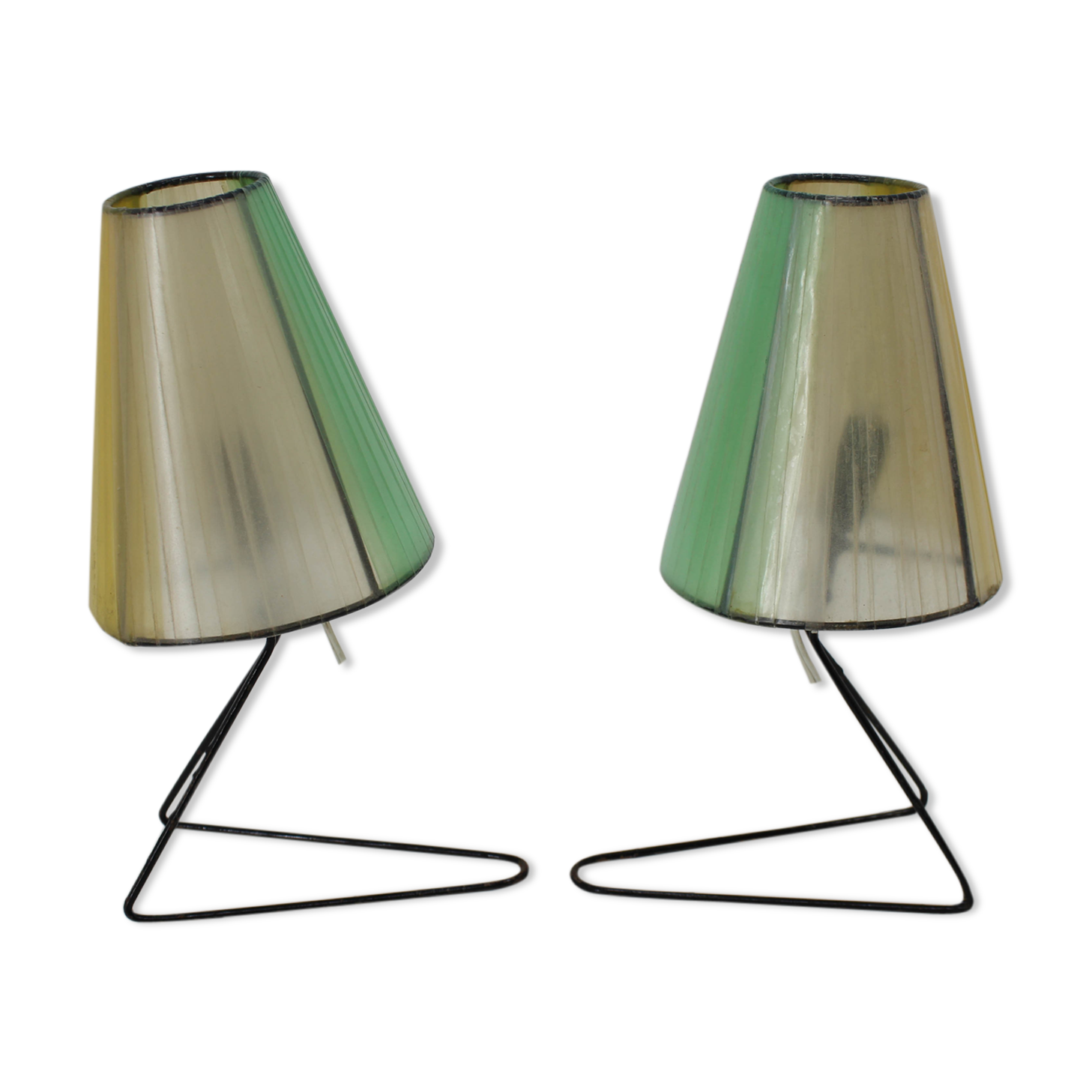 Ensemble de deux lampes de table du milieu du siècle, 1960