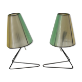 Ensemble de deux lampes de table du milieu du siècle, 1960