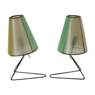 Ensemble de deux lampes de table du milieu du siècle, 1960