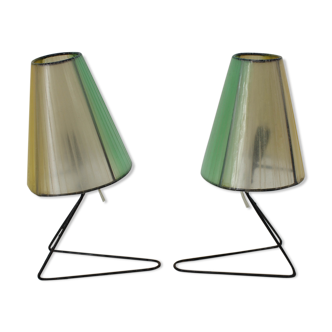 Set of two mid-century table or bedside lamps, 1960