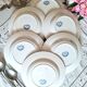 Antique deep plates in ironstone from Sarreguemines.