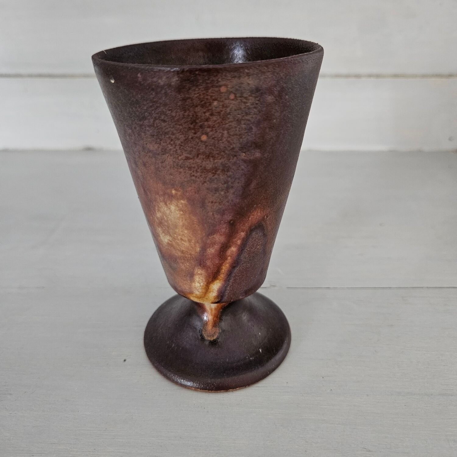 Pair of glazed stoneware mazagrans - Vintage, 1970s