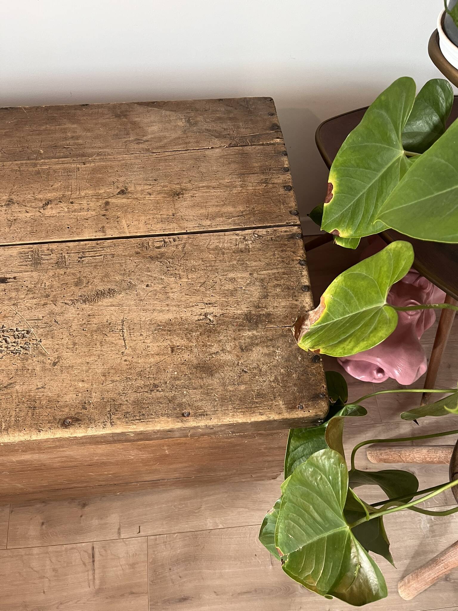 Vintage wooden trunk
