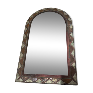 Vintage brass mirror