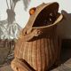 Wicker frog magazine rack by Olivier Cajan