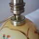 Pied de lampe boule à poser de table de chevet d’appoint en verre – impression florale e
