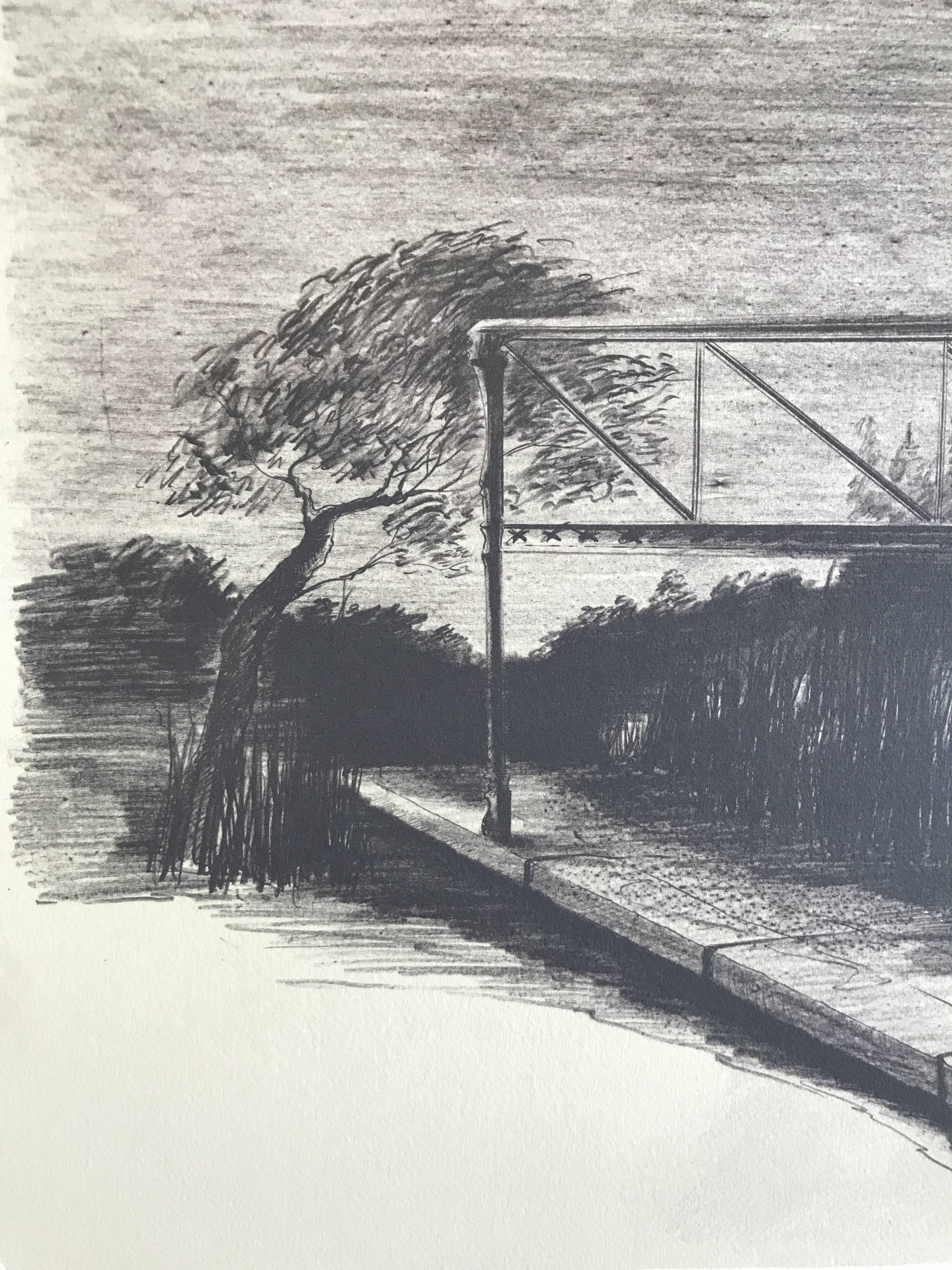 Pierre skira, the canal, 1978. original lithograph signed in pencil.
