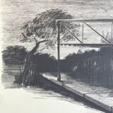 Pierre skira, the canal, 1978. original lithograph signed in pencil.