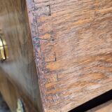 Empire-style chest of drawers with 4 drawers in light walnut, 19th century.