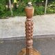 Art Deco floor lamp in solid wood in the style of Charles Dudouyt 1950