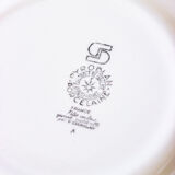 3 dessert plates bordered green - Pyroblan