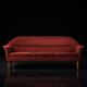 Vintage Mid-Century Scandinavian Modern 3-Seater Red Sofa
