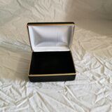 Black leather faux leather box