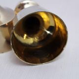 Set of 3 Scandinavian brass candle holders