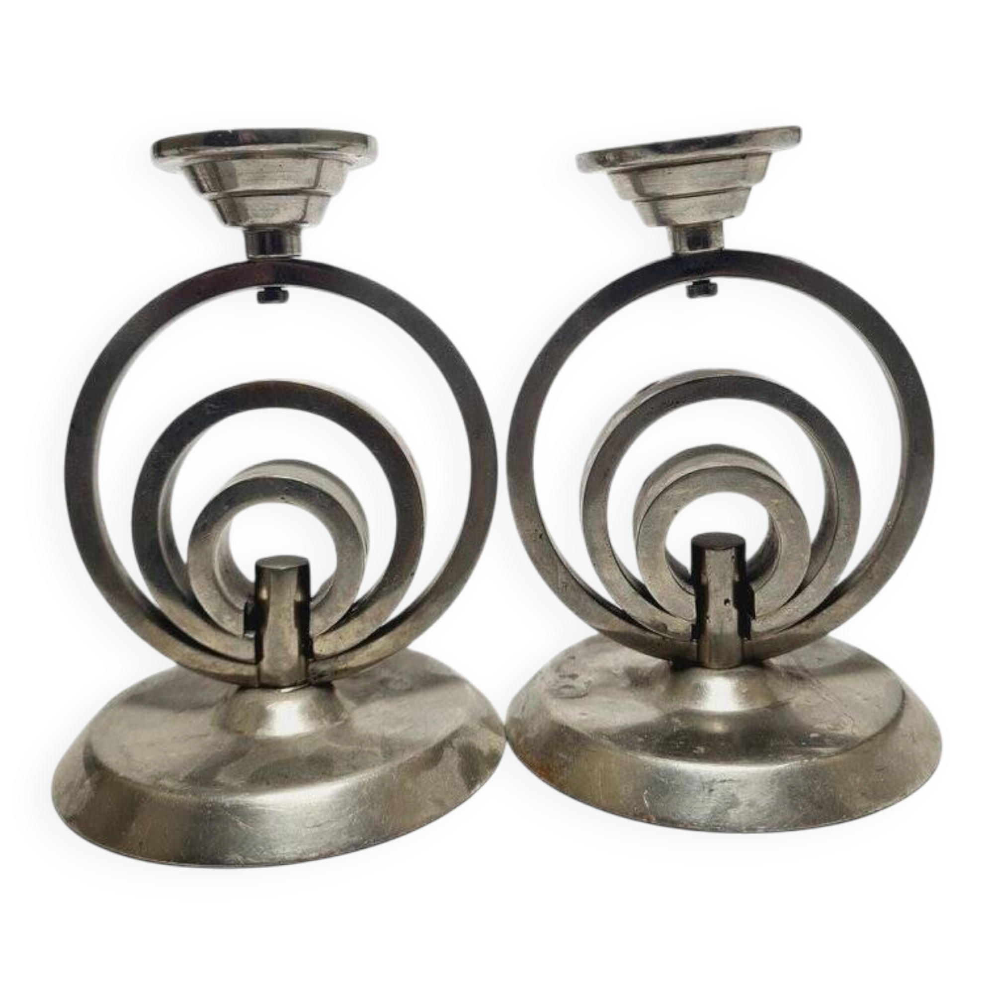 Art Deco candleholder, Germany, 1970s, set of 2