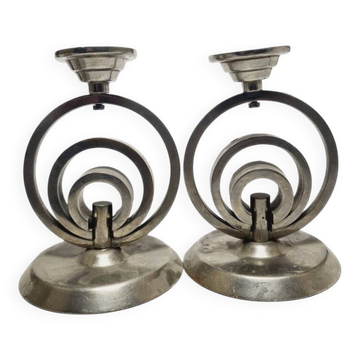 Art Deco candleholder, Germany, 1970s, set of 2