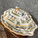 large earthenware soup tureen and tray
