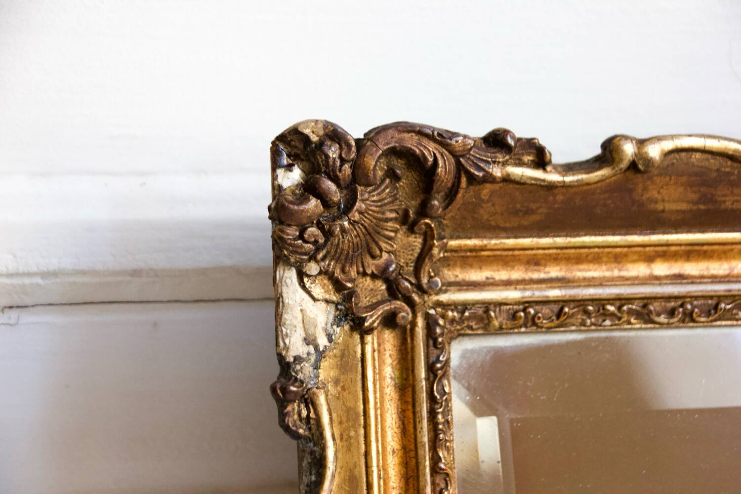 Antique gilded mirror