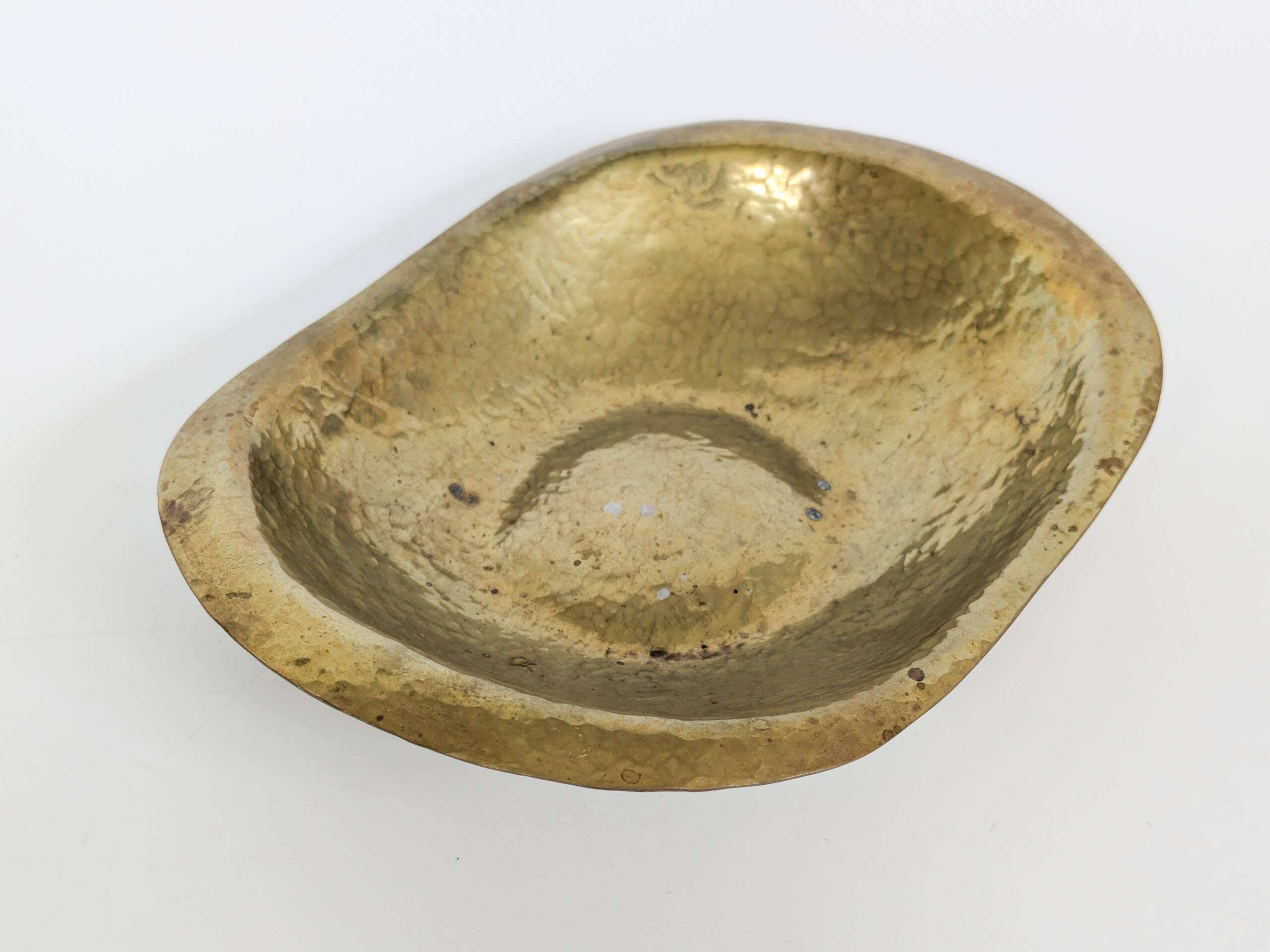 Vintage Hammered Brass Bowl Soap Dish Decorative Catchall Boho