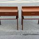 Tables de chevet danoises en teck avec étagères à cordes, 1967, lot de 2