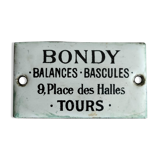 Plaque émaillée vendeur balances