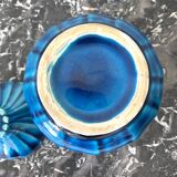Blue slip sugar bowl