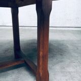 Popular Work Oak Extendable Dining Table, France, 1930s