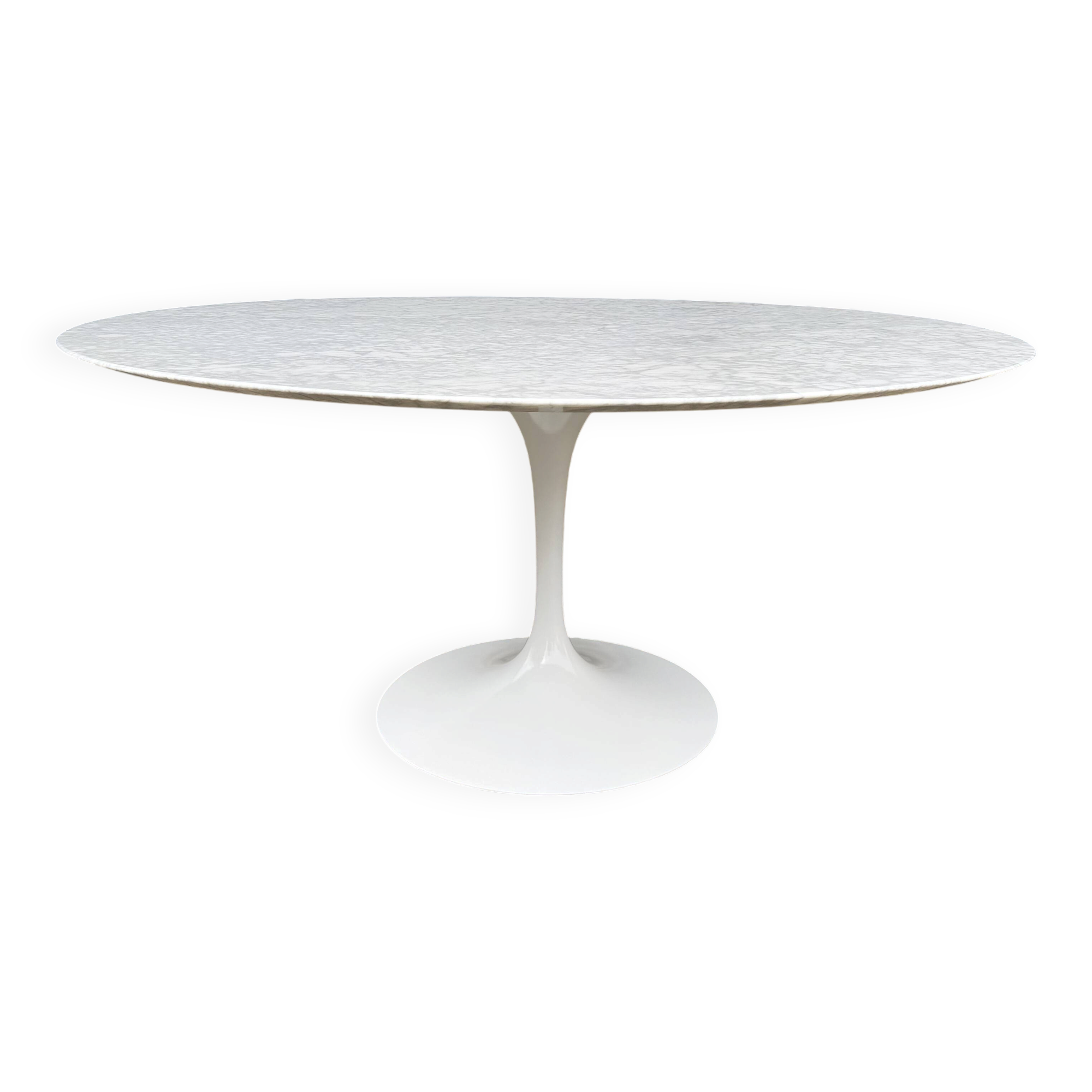 Original round dining table Knoll Tulip (152cm) Carrara