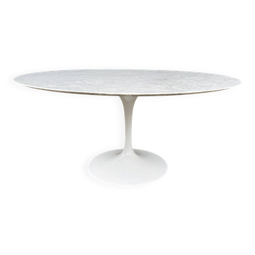 Table à manger ronde originale Knoll Tulip (152cm) Carrara