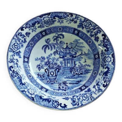 Plat Chinois Bleu Creil & Montereau LM & Cie – Porcelaine Opaque   Modèle R