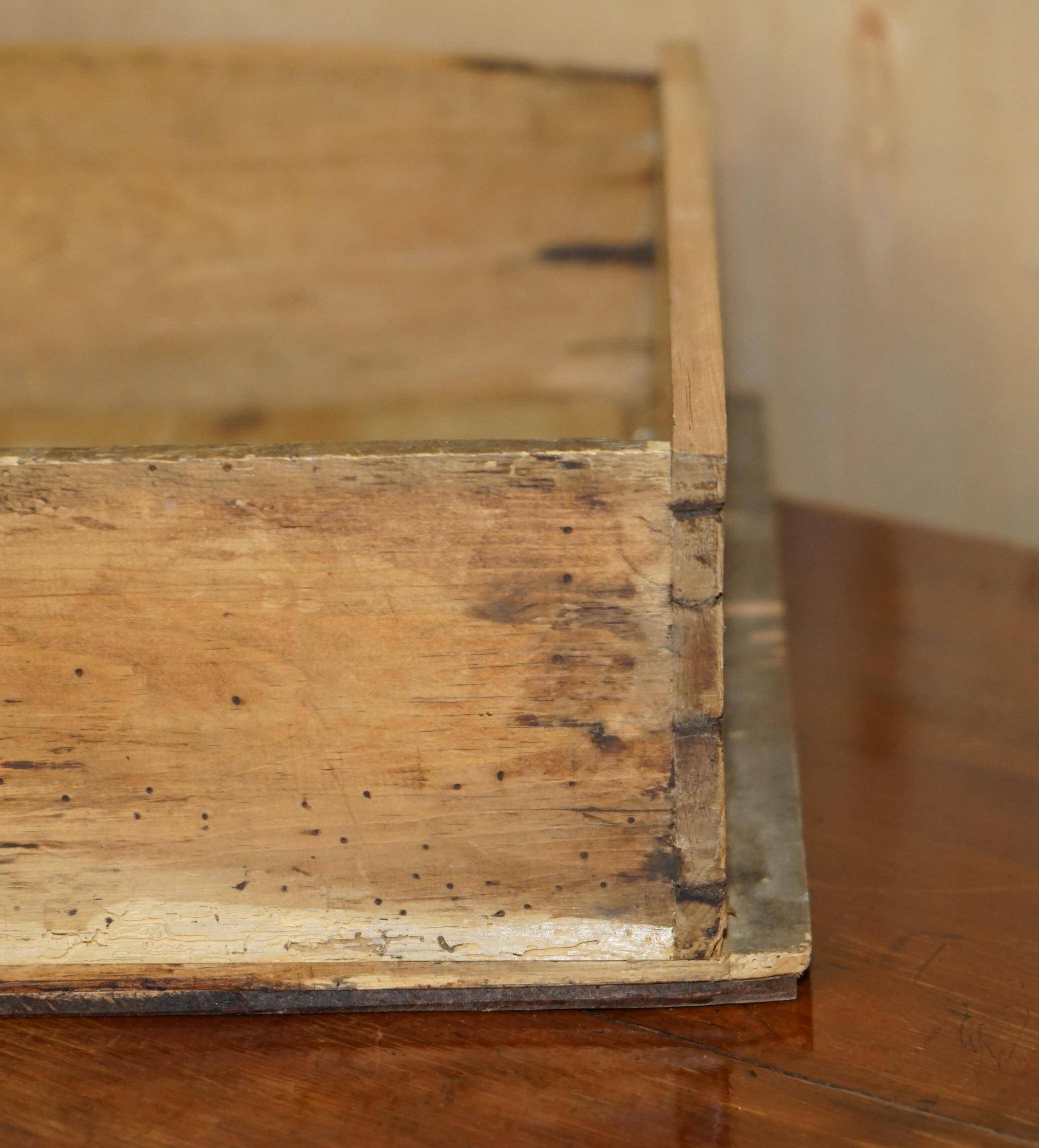 17th Century Antique Oak Commode with Two Rows of Drawers