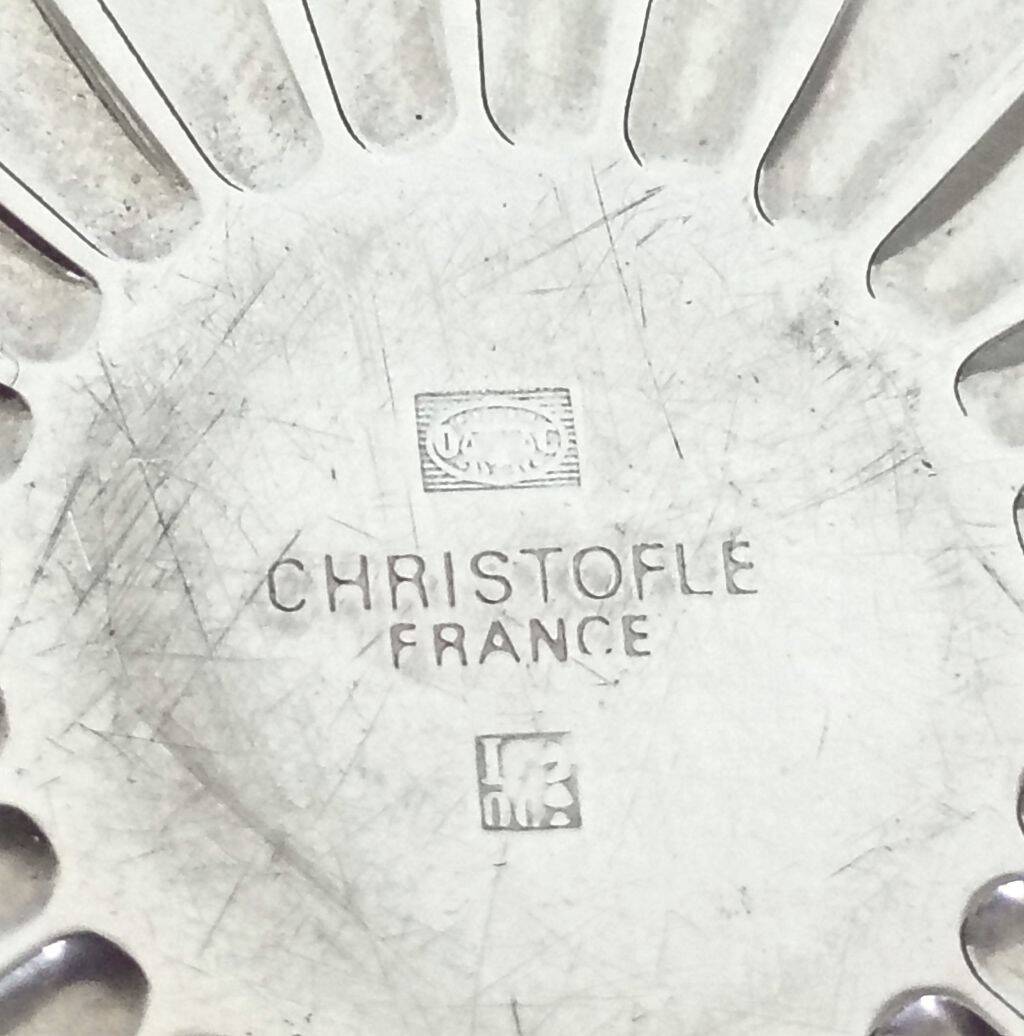 Christofle silver-plated wine bottle coasters