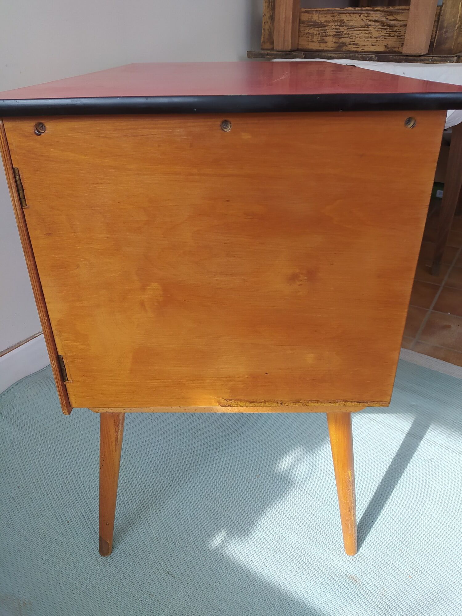 Vintage children's desk Baumann wood and formica 50s