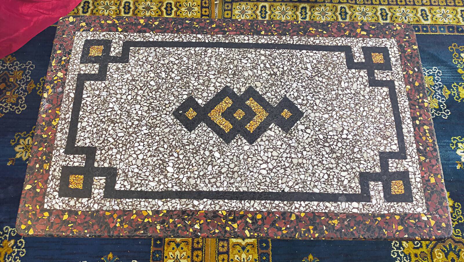 Table bistrot fonte et Terrazzo début 20ème