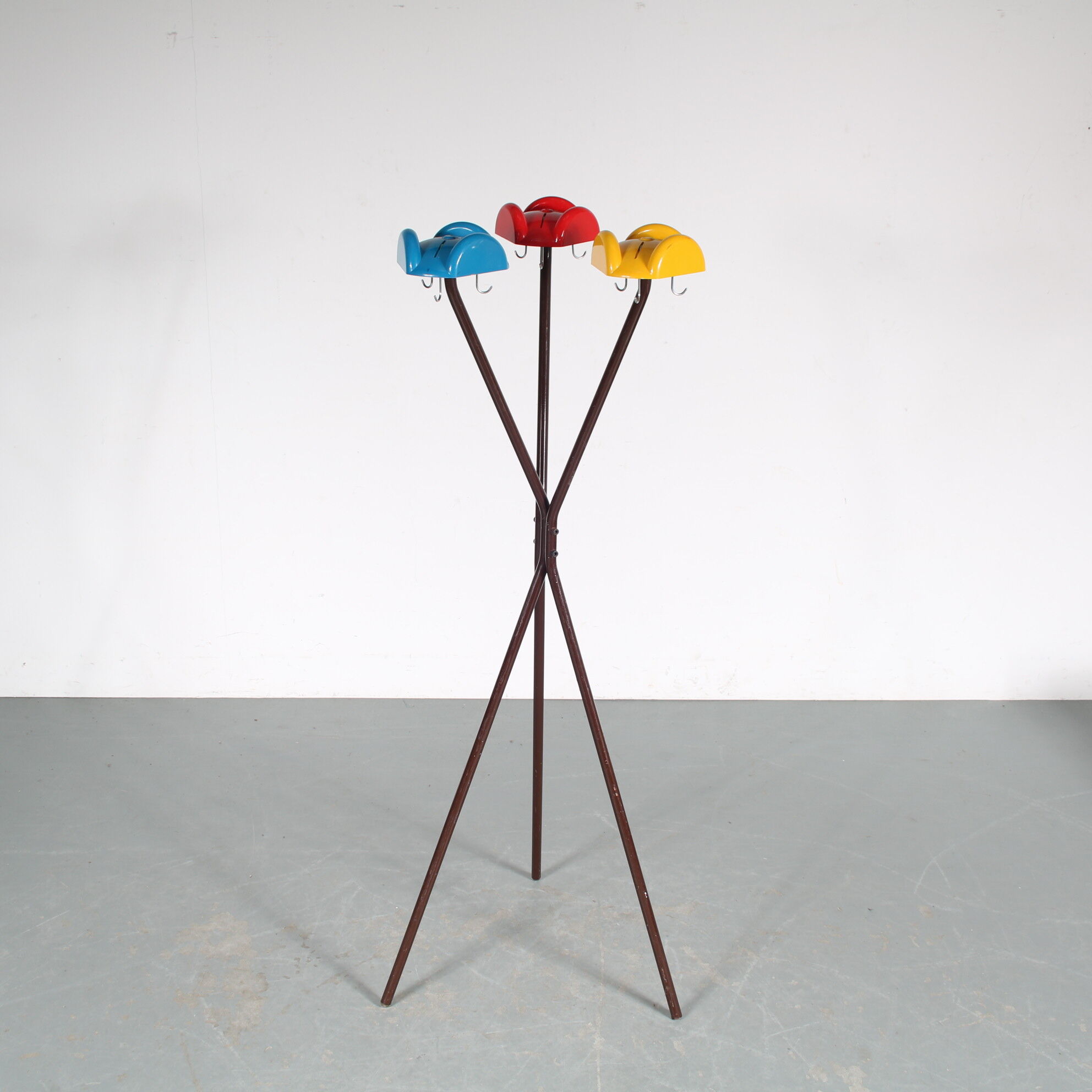 1960s Tricorno coat rack by Enzo Mari for Danese, Italy