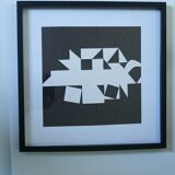 Tableau Vintage Art Optique - Victor Vasarely - Frame 40x40cm